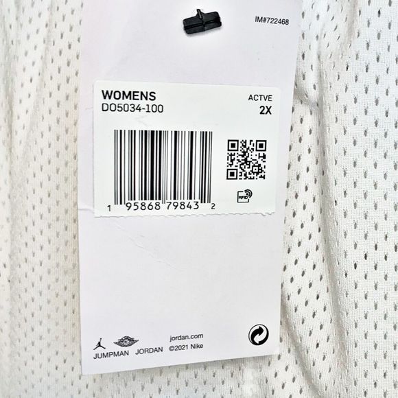 Nike Women’s Jordan (Her)itage Diamond Basketball Shorts 2X Jumpman NWT NEW - Picture 9 of 10